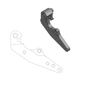Suporte adaptador para pinça de travão dianteiro Moto-Master com disco de 298 mm - 211096