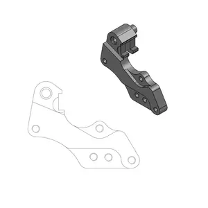 Suporte adaptador para pinça de travão dianteiro Moto-Master com disco de 298 mm - 211042