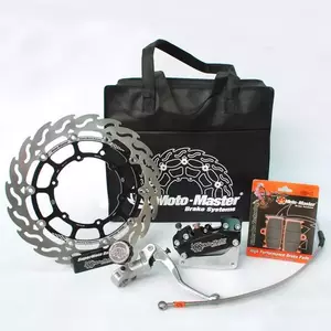 Moto-Master tuning bremsesæt tracza 320mm caliper kabel pumpe med håndtag pads caliper holder - 313026
