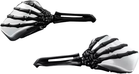 Lusterka motocyklowe Kuryakyn Skeleton Hand czarne/chrom-1