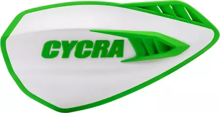 Cycra Cyclone handbeschermers wit/groen - 1CYC-0056-241