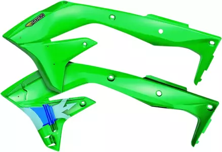 Osłony chłodnicy wloty powietrza Cycra Kawasaki zielone fluo