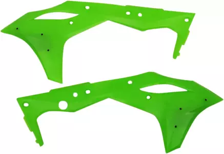 Osłony chłodnicy wloty powietrza Cycra Kawasaki zielone fluo-1