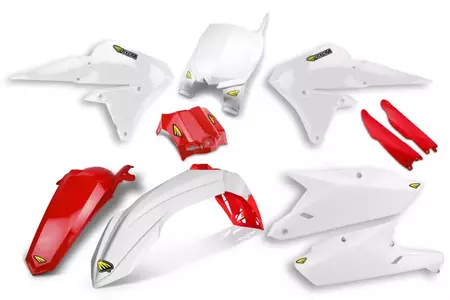 Cycra Powerflow Kit complet de plastic Yamaha alb/roșu
