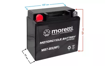 Гел батерия Moretti MB7-BS YB7-BS-2