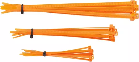 Moose Racing oranžové zipsy 30 ks. 10/15/20cm - 303-4682