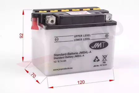 Bateria de alta potência 12V 4Ah JMT YB4L-A (CB4L-A)-2