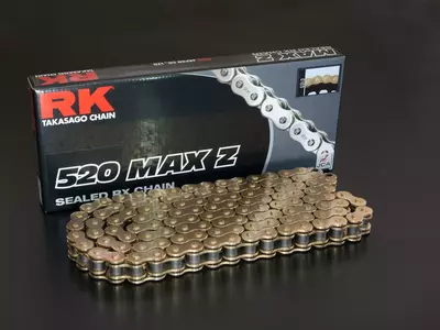 RK 520 Max-Z 124 RX-Ring odprta pogonska veriga z zlatim pokrovčkom - GG520MAX-Z-124-CLF
