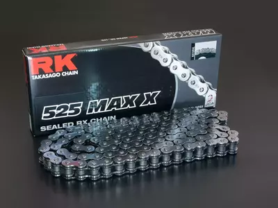 RK 525 Max-X 124 RX-Ring avoin vetoketju korvakkeilla varustettuna - 525MAX-X-124-CLF