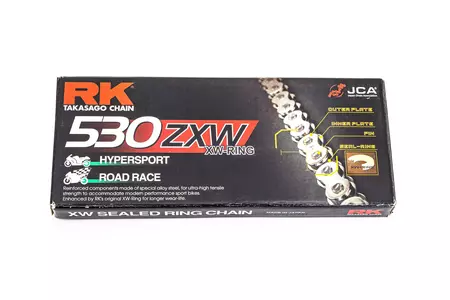 Łańcuch napędowy RK 525 ZXW 126 XW-Ring otwarty z zakuwką -1