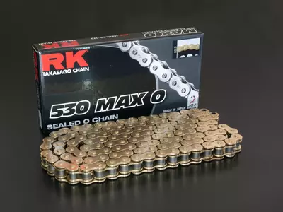 Corrente de acionamento RK 530 Max-O 102 O-Ring aberto com tampa dourada - GG530MAX-O-102-CLF