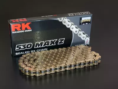 Corrente de acionamento aberta RK 530 Max-Z 100 RX-Ring com tampa dourada-2