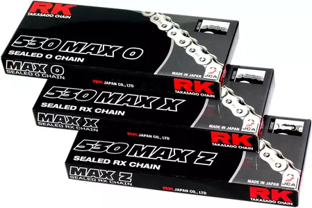 Łańcuch napędowy RK 530 Max-Z 130 RX-Ring otwarty z zakuwką złoty - GG530MAX-Z-130-CLF