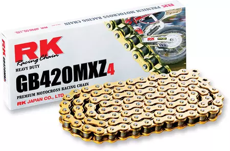 Antriebskette RK 420 MXZ4 120 offen mit Verschluß gold - GB420MXZ4-120-CL