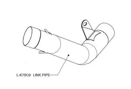 Akrapovic kipufogó adapter cső - L-B10R1