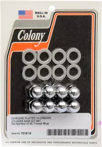 Комплект гайки за капачки Colony хром - 7018-16