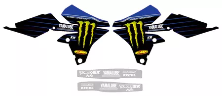 Naklejki osłon chłodnicy zbiornika paliwa wahacza 2022 Star Racing Yamaha D'Cor Visuals - 10-50-302