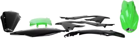 Komplet UFO plastike Kawasaki KXF 250 13 črna zelena - KAKIT219PC