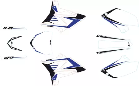 Мотоциклет фурнир UFO Yamaha YZ 125 250 черно синьо бяло - AS312046