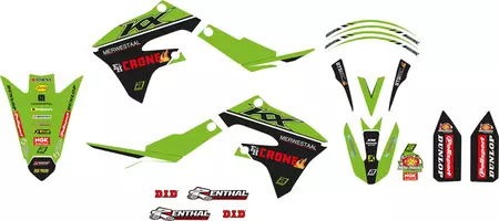 Комплект стикери + калъф за седалка Blackbird Factory Team Kawasaki H&F 2022 - 8425R14