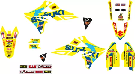 Blackbird Factory Team Suzuki KSRT 2022 klistermärkesuppsättning + sätesöverdrag - 8320R9