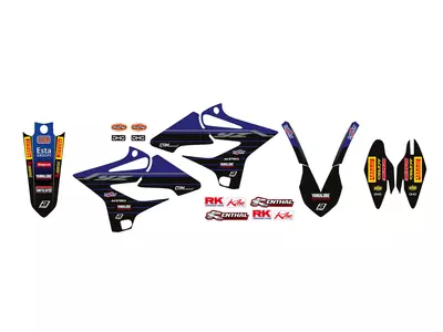 Set naljepnica + presvlaka za sjedalo Blackbird Factory Team Yamaha 2022 - 8244R11
