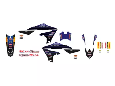 Комплект стикери + калъф за седалка Blackbird Factory Team Yamaha 2022 - 8247R11