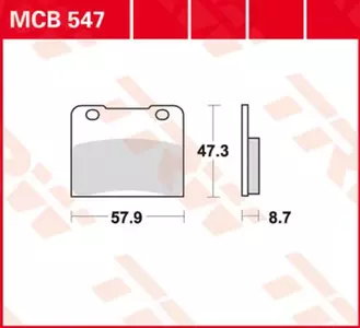 Zavorne ploščice TRW Lucas MCB 547 - MCB547