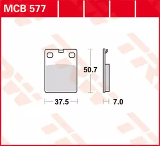 Klocki hamulcowe TRW Lucas MCB 577 (2 szt.) - MCB577