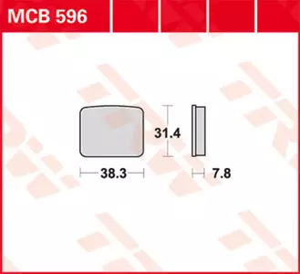 Klocki hamulcowe TRW Lucas MCB 596 (2 szt.) - MCB596