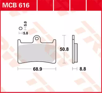 Zavorne ploščice TRW Lucas MCB 616 - MCB616