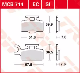 TRW Lucas MCB 714 SI kočione pločice (2 kom.) - MCB714SI