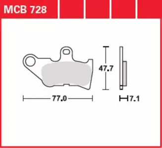 Bremsbeläge TRW Lucas MCB 728 1x Satz (2 Stück) - MCB728