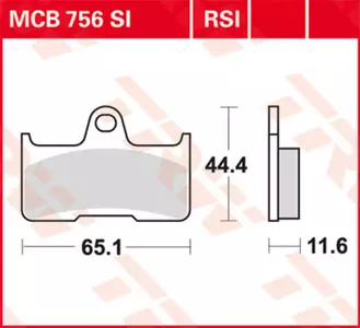 Bremsbeläge TRW Lucas MCB 756 RSI 1x Satz (2 Stück) - MCB756RSI