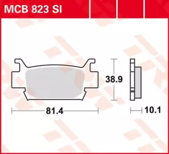 Bremsbeläge TRW Lucas MCB 823 SI 1x Satz (2 Stück) - MCB823SI