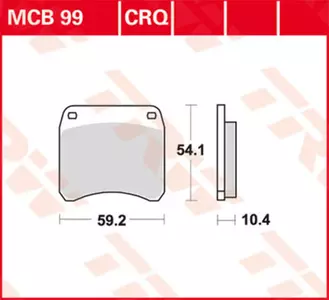 TRW Lucas MCB 99 CRQ -jarrupalat (2 kpl)-1