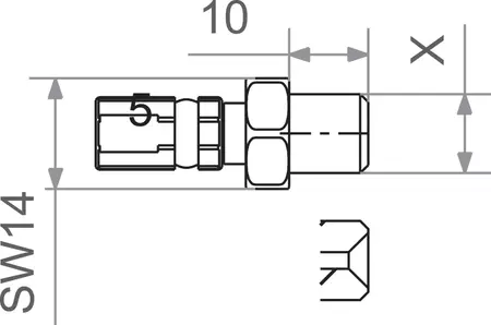 Terminale TRW per tubo freno M10x1.0 maschio GM-1