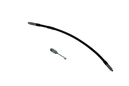 Cablu de frână împletit din oțel 123 cm negru-1