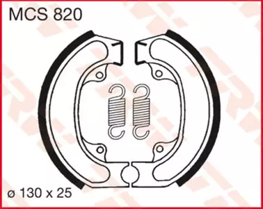 TRW Lucas MCS 820 -jarrukengät - MCS820