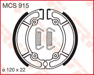 Brzdové čeľuste TRW Lucas MCS 915 - MCS915