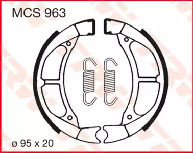 TRW Lucas MCS 963 bremžu kurpes - MCS963
