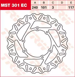 Преден спирачен диск TRW Lucas MST 301EC - MST301EC