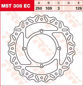 Преден спирачен диск TRW Lucas MST 308EC - MST308EC