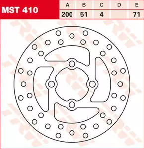 Bremsscheibe TRW Lucas MST 410 vorne/hinten - MST410
