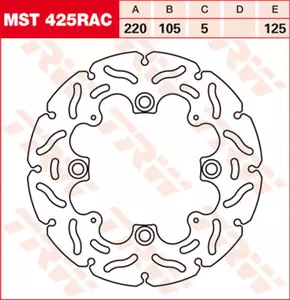 TRW Lucas MST 425 RAC achterremschijf - MST425RAC