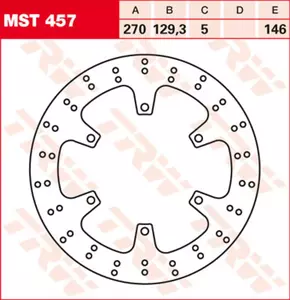 TRW Lucas MST 457 priekšējais bremžu disks - MST457