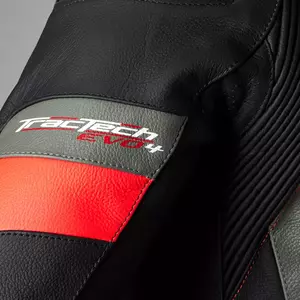 RST Tractech Evo 4 CE giacca da moto in pelle nero/grigio/rosso fluo XXL-4