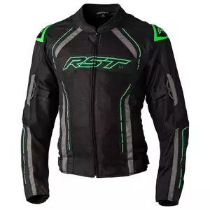 RST S1 Mesh CE melna/neona zaļa S tekstila motocikla jaka-1