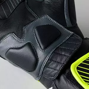 Mănuși de motocicletă RST Fulcrum CE gri/galben-fluo/negru din piele M-4