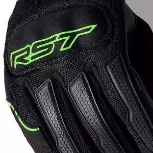 RST S1 Mesh CE tekstilinės motociklininko pirštinės juoda/pilka/neon žalia M-5